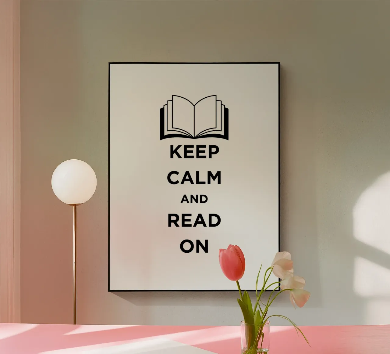KEEP CALM AND READ ON acryl van FABOArt