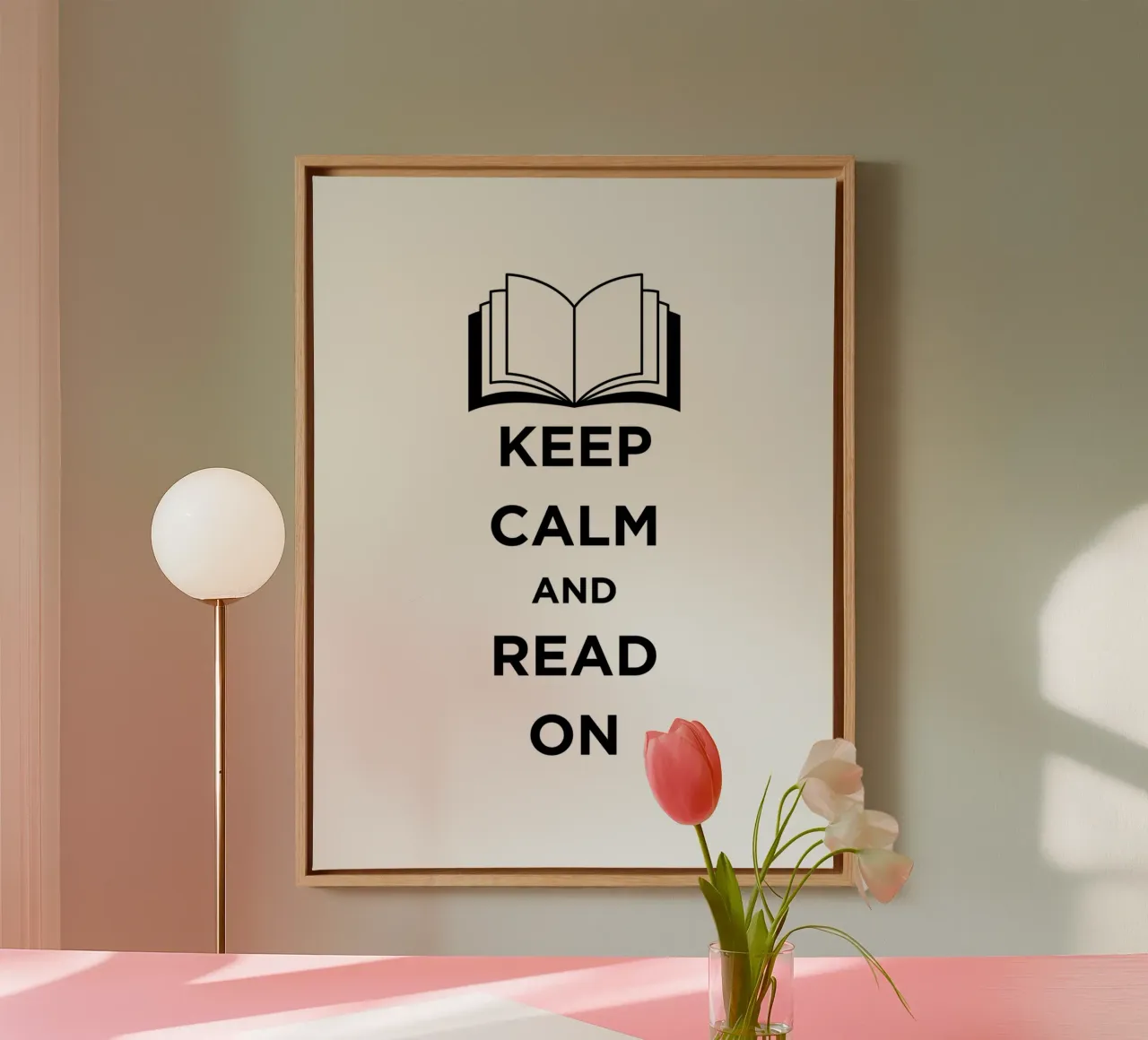 KEEP CALM AND READ ON tela da FABOArt
