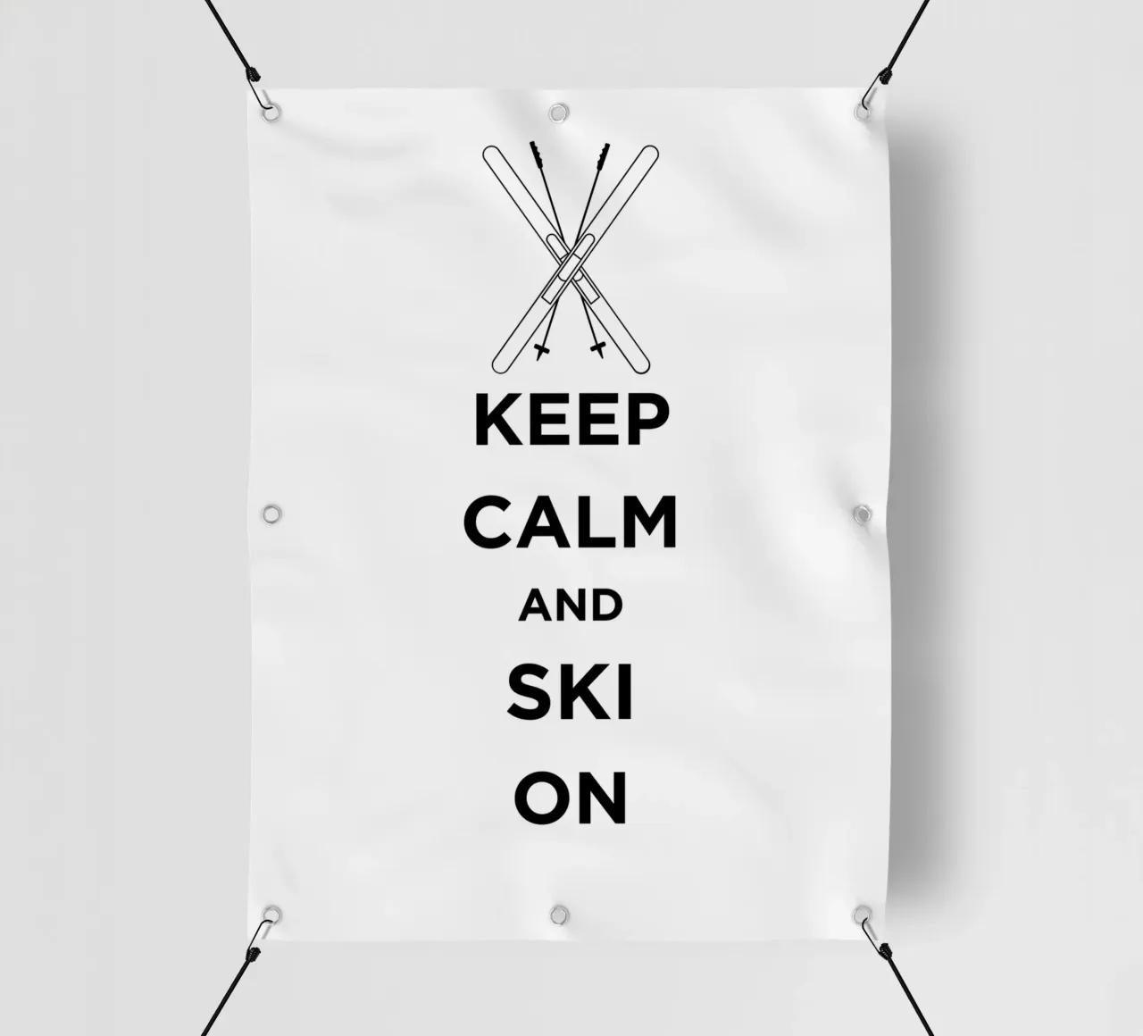 KEEP CALM AND SKI ON telo in pvc da FABOArt