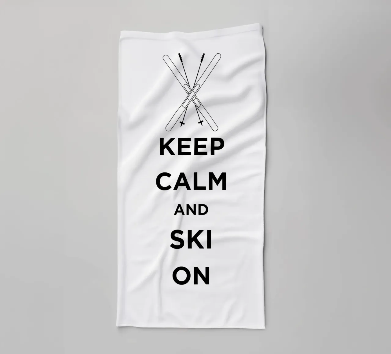 KEEP CALM AND SKI ON asciugamano da bagno da FABOArt
