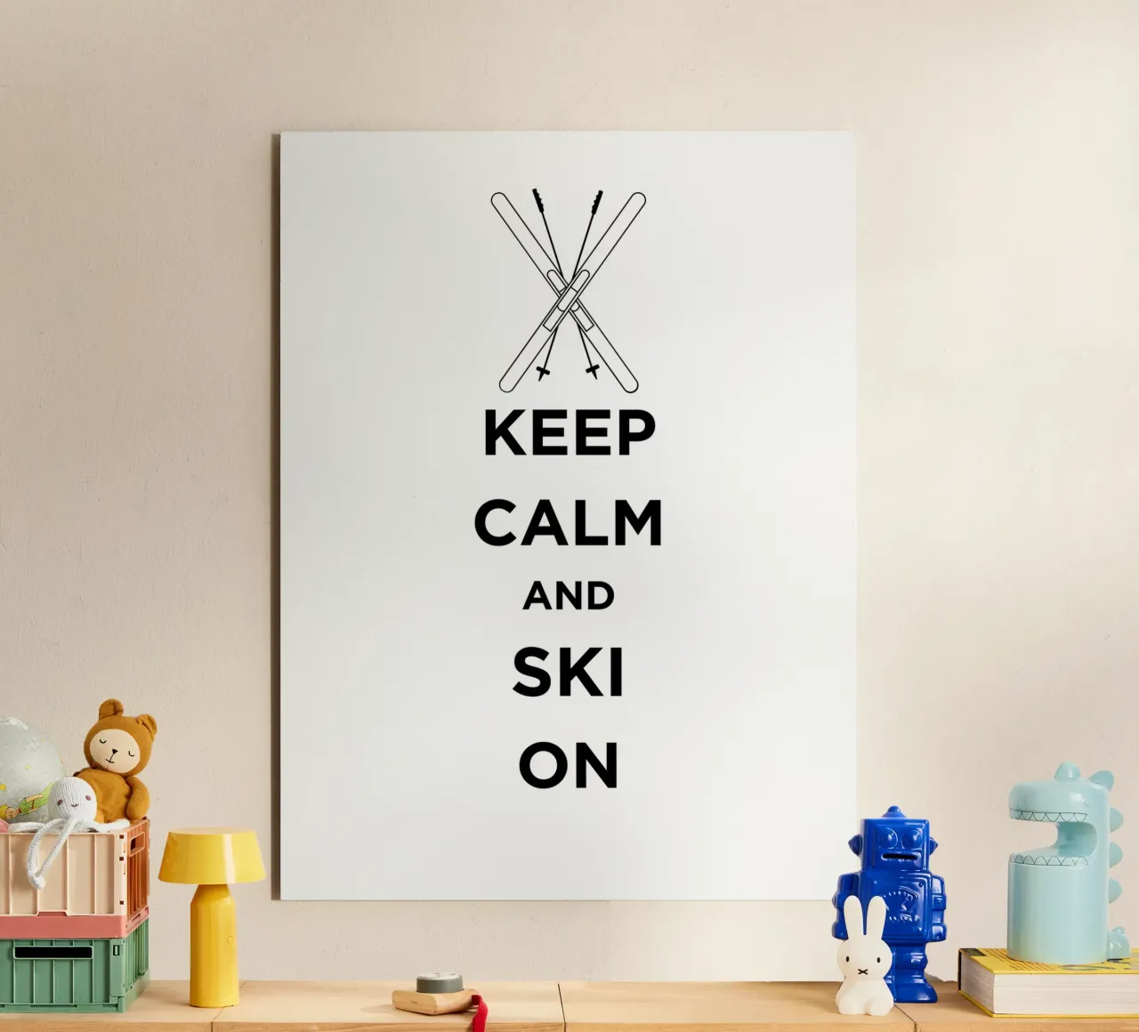 KEEP CALM AND SKI ON alluminio dibond da FABOArt