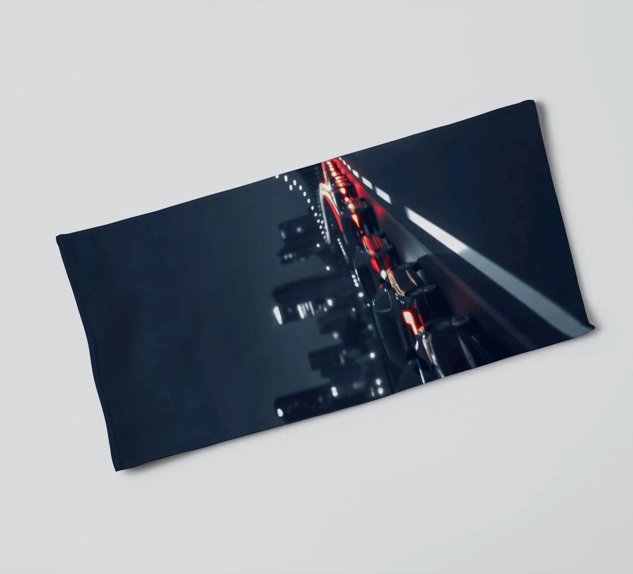 Traffic moving through a city highway at nigh towel by DesignDoodle