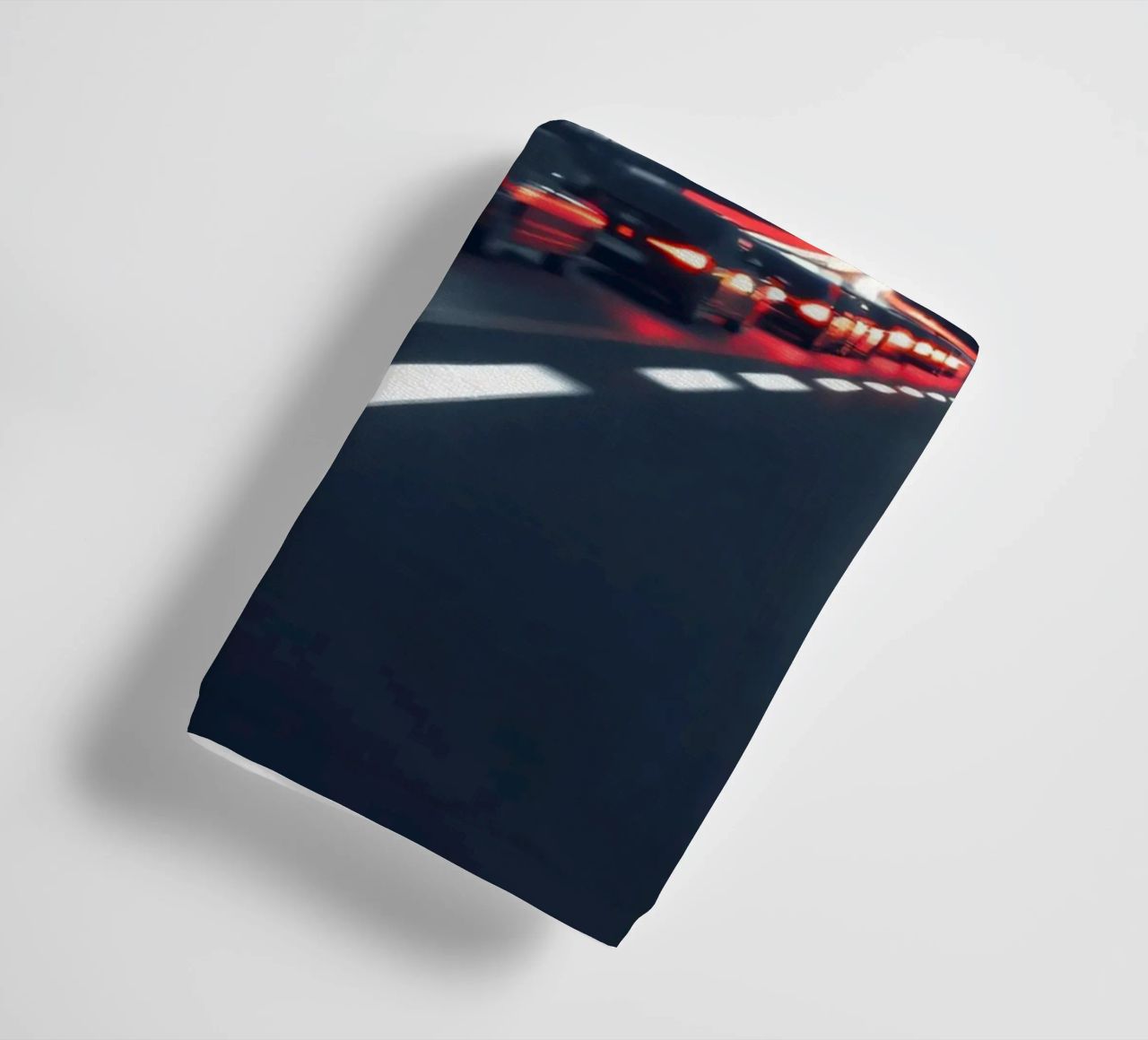Traffic moving through a city highway at nigh towel by DesignDoodle