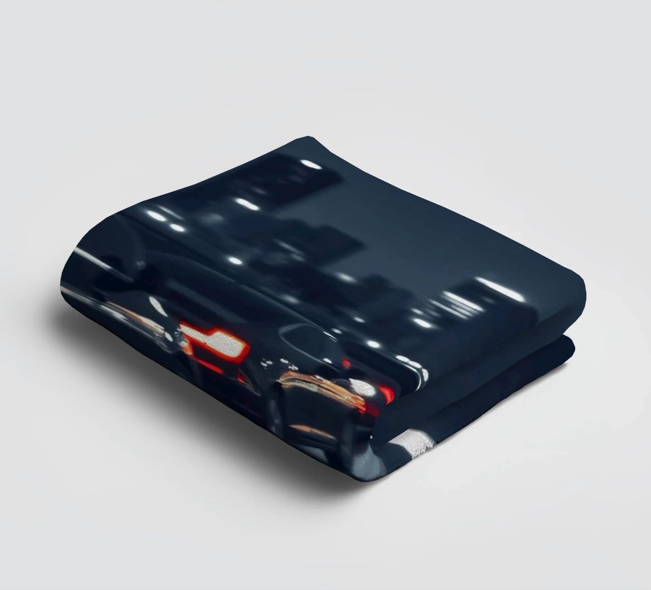 Traffic moving through a city highway at nigh towel by DesignDoodle