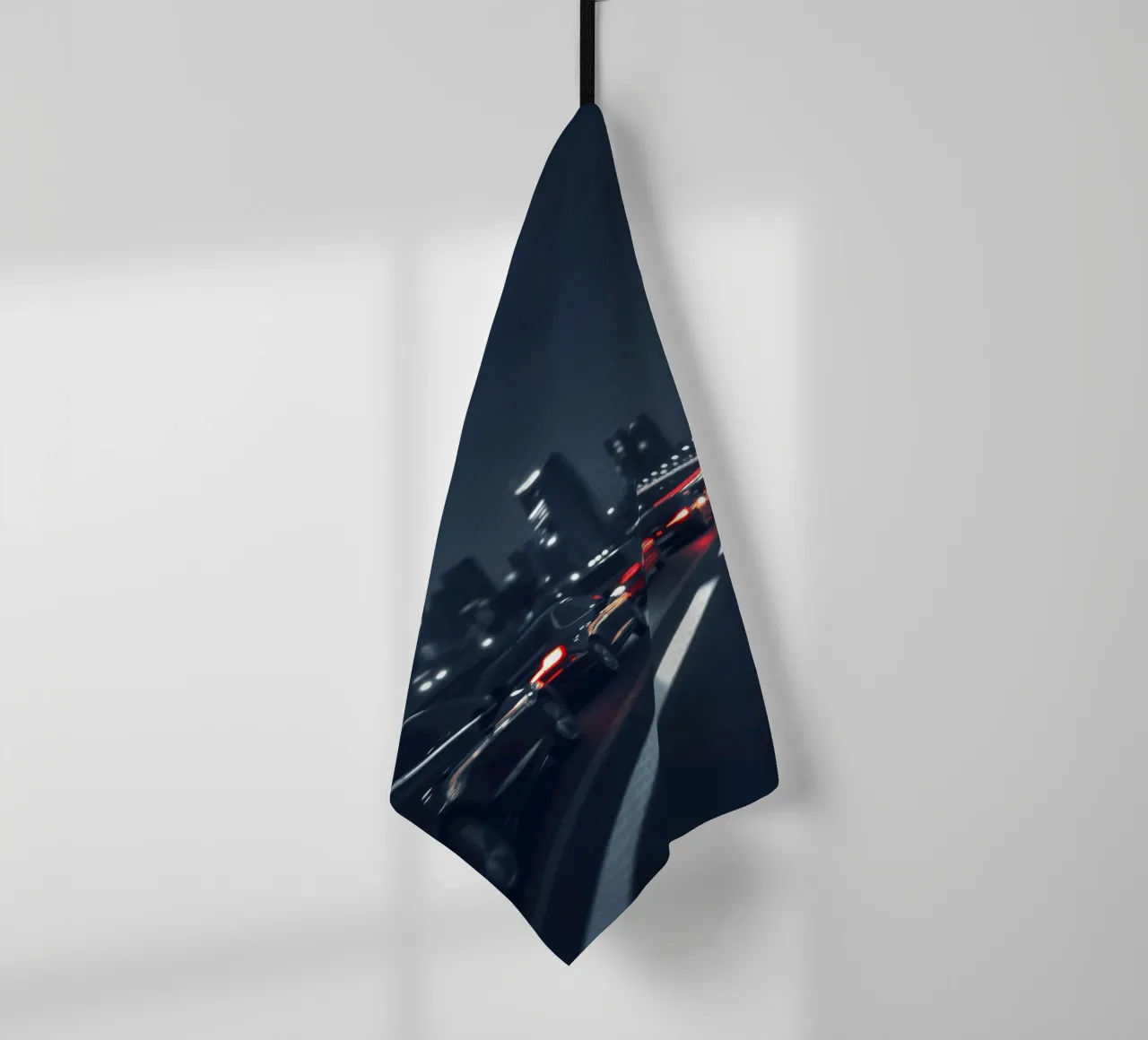 Traffic moving through a city highway at nigh canovaccio da cucina da DesignDoodle
