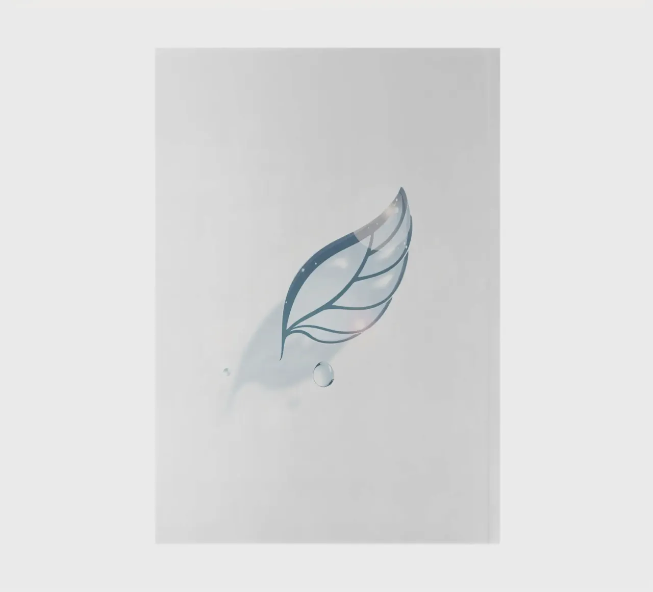 Elegant water droplet resting on a delicate leaf design agai notebook by DesignDoodle