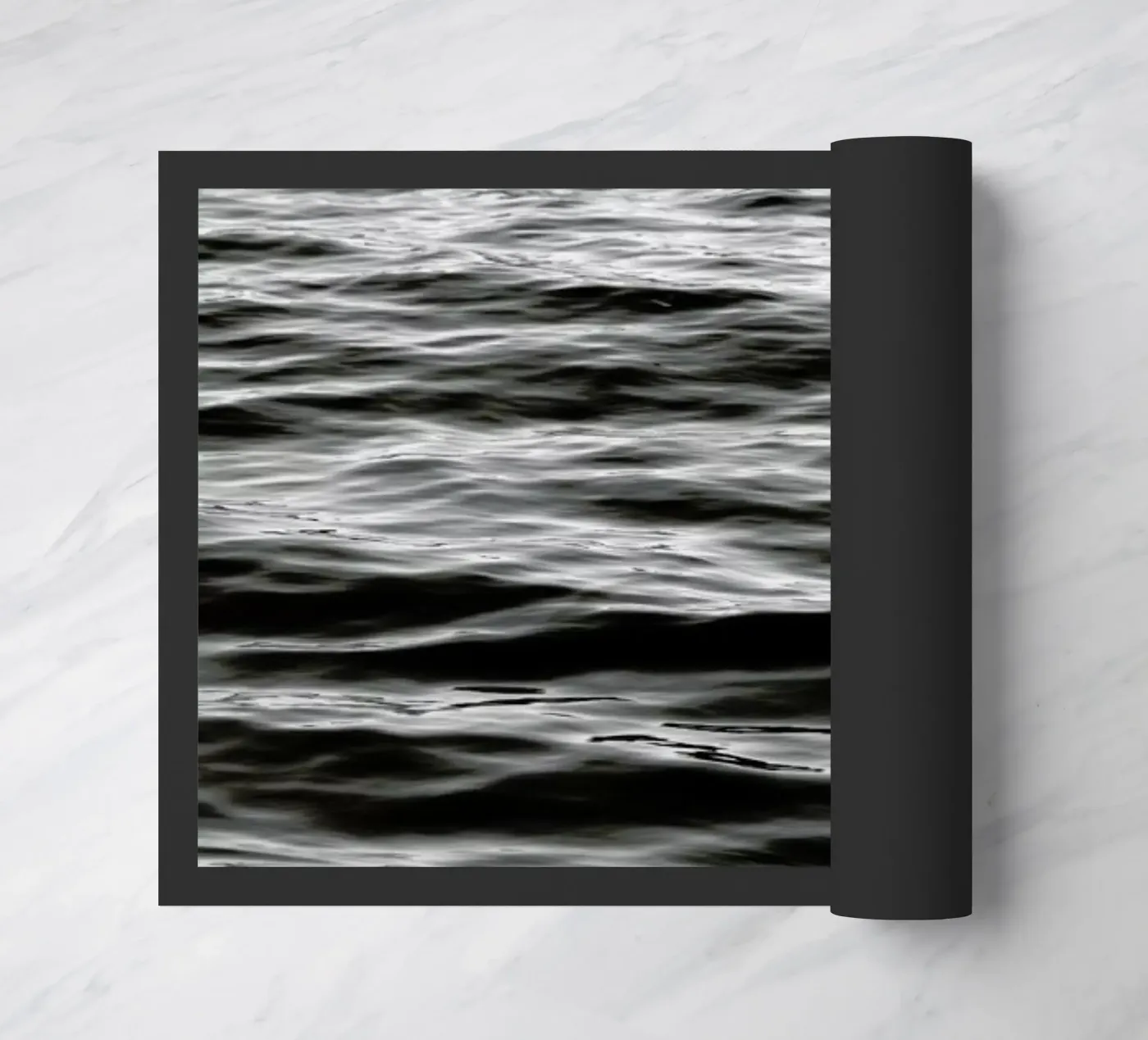 Black Ocean doormat by Studio Nahili