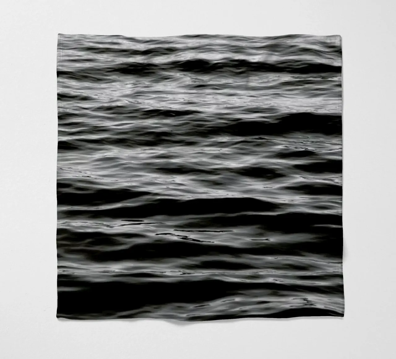 Black Ocean fleece blanket by Studio Nahili