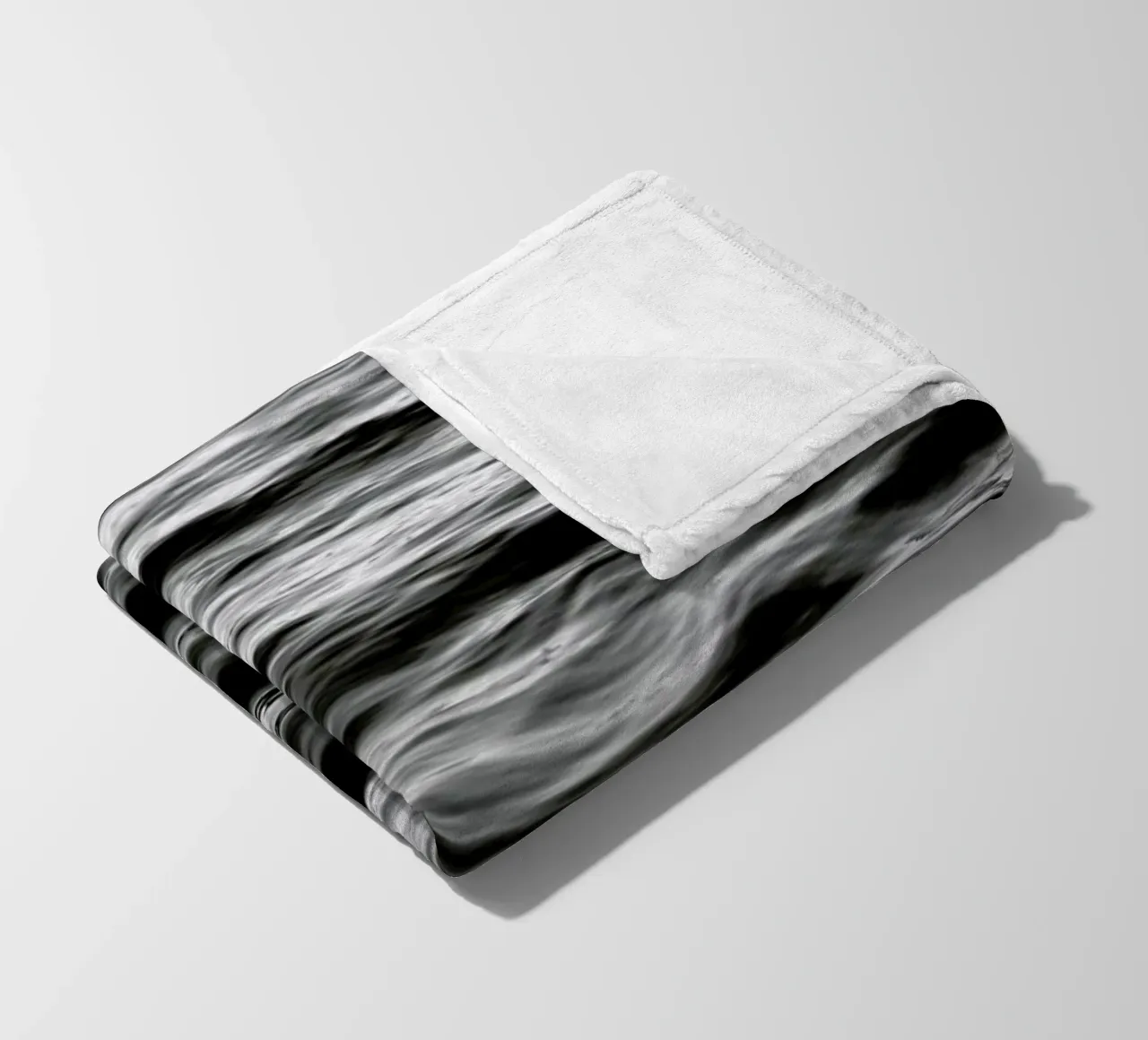 Black Ocean fleece blanket by Studio Nahili