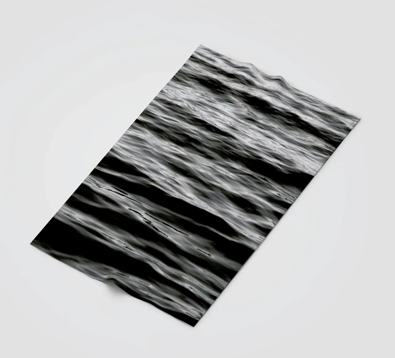 Black Ocean fleece blanket by Studio Nahili