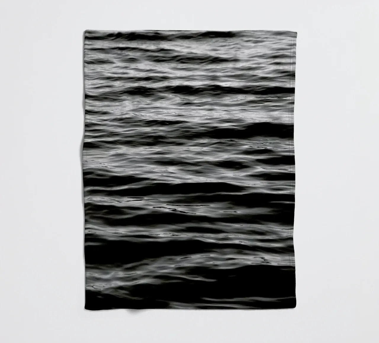 Black Ocean fleece blanket by Studio Nahili