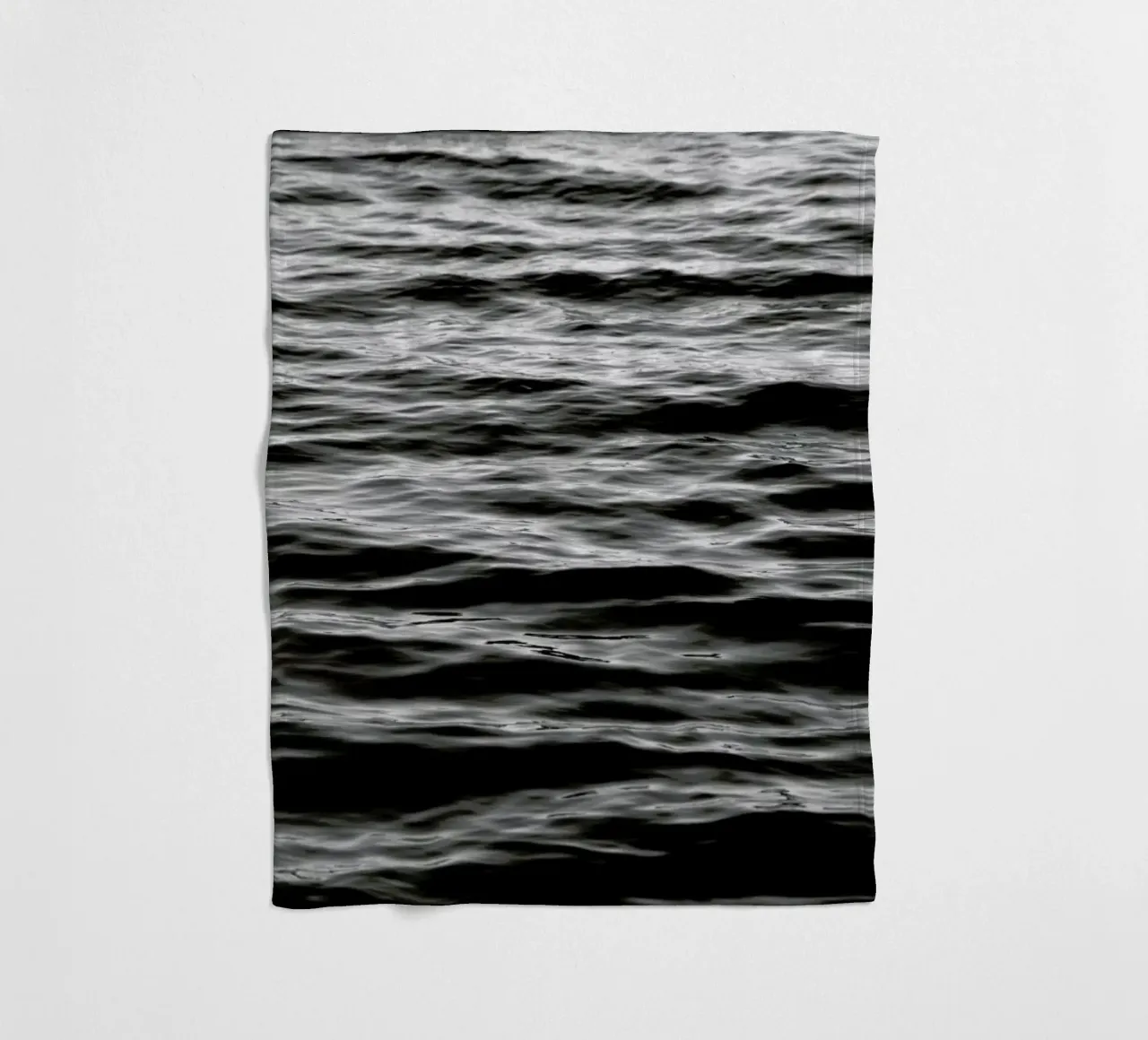 Black Ocean fleece blanket by Studio Nahili