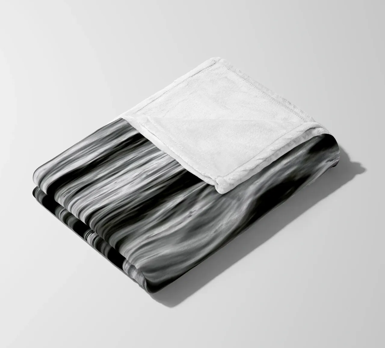 Black Ocean fleece blanket by Studio Nahili