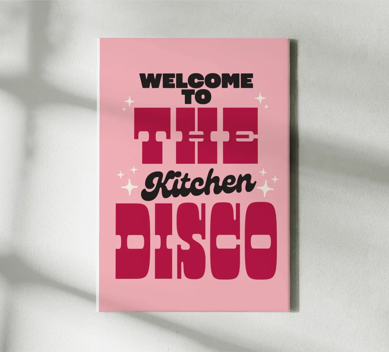 Welkom bij de keukendisco canvas met Baklijst van Lolly & Roobs