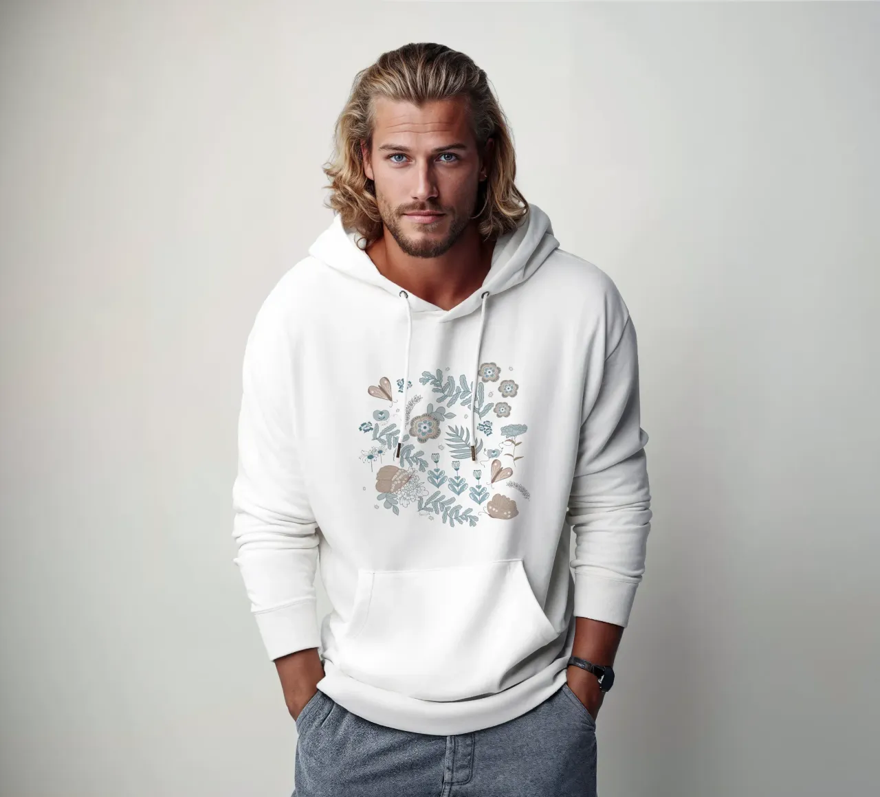 Busy life in the fields Hoodie von Mandalla Pattern