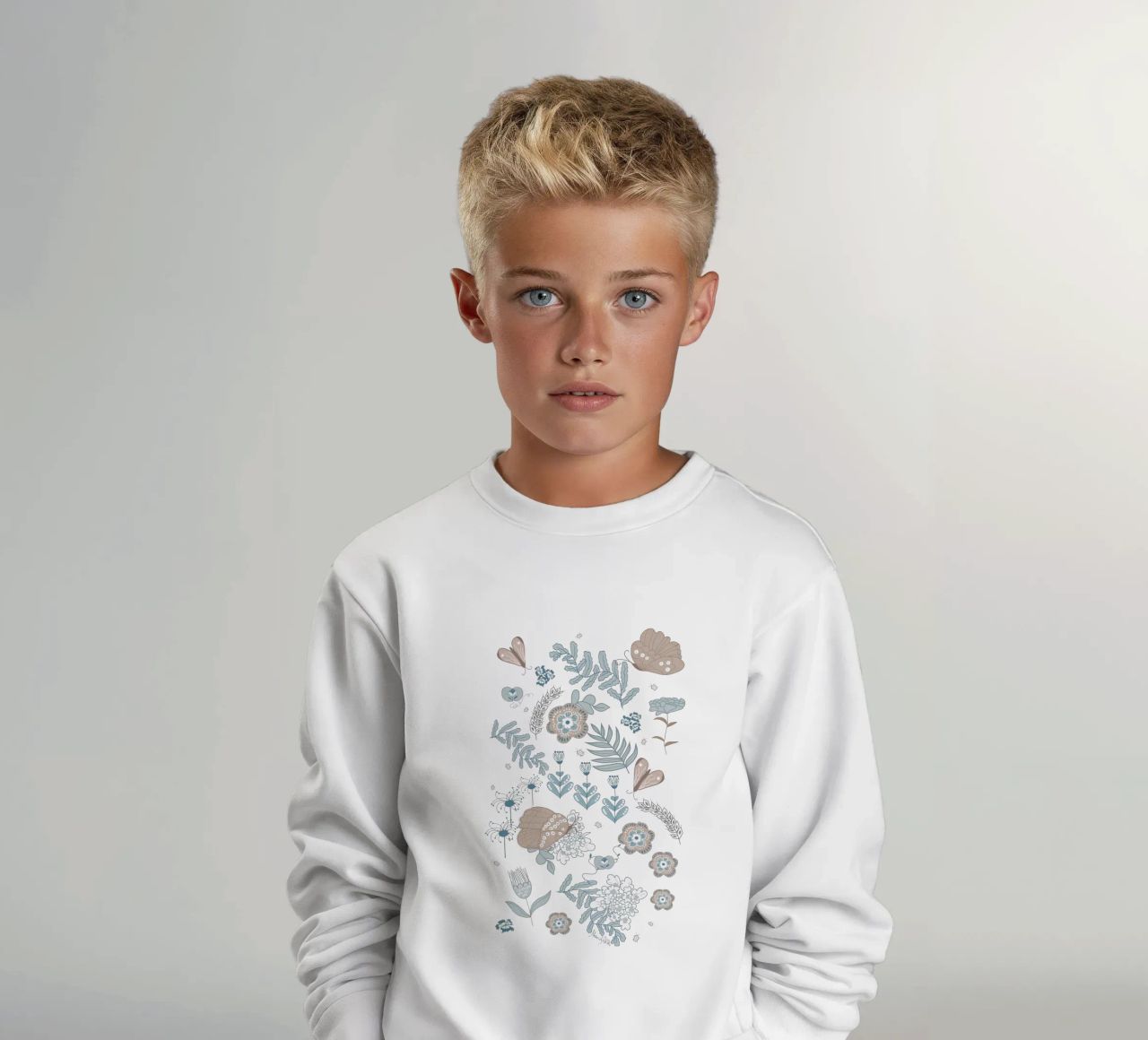 Busy life in the fields felpa bambino da Mandalla Pattern