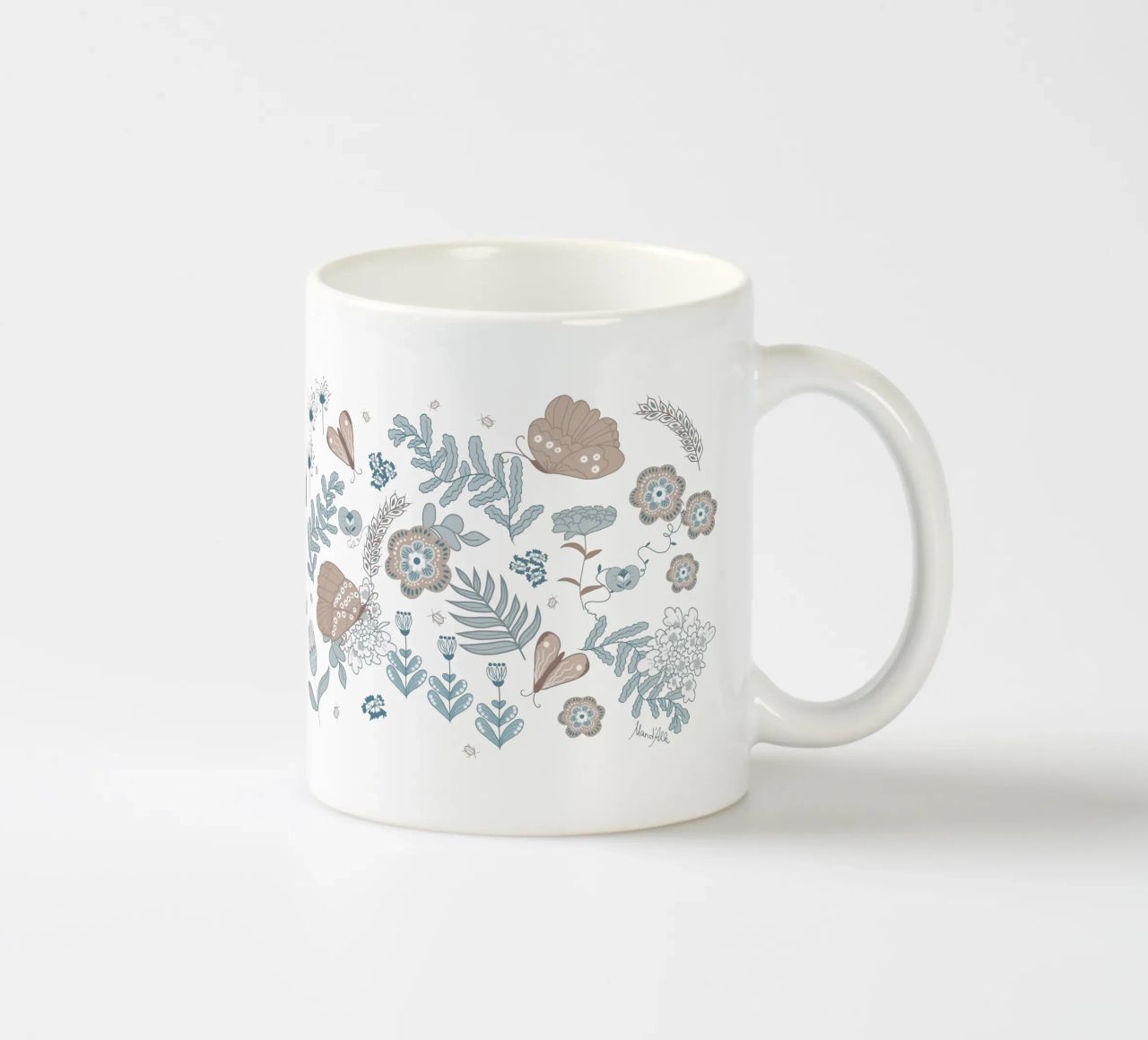 Busy life in the fields tazza in ceramica da Mandalla Pattern