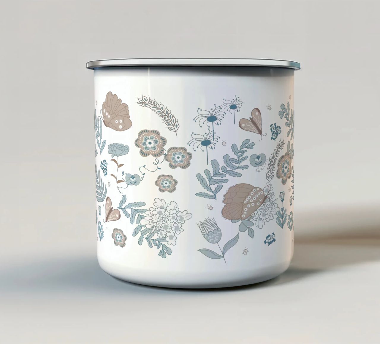 Busy life in the fields tazza in smalto da Mandalla Pattern