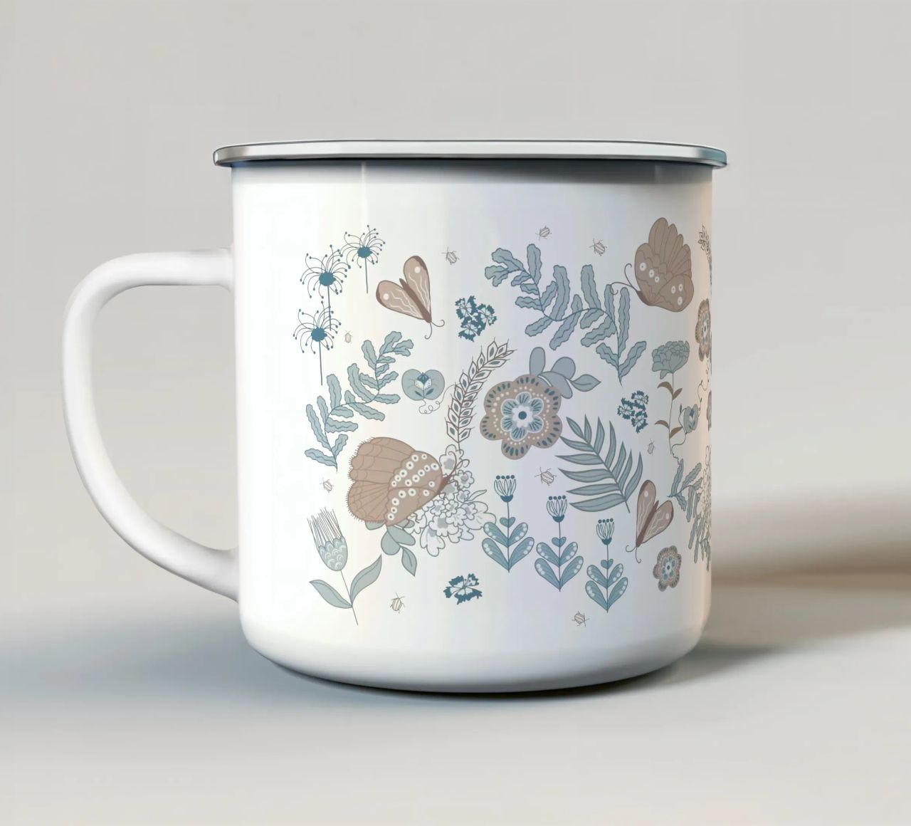 Busy life in the fields tazza in smalto da Mandalla Pattern