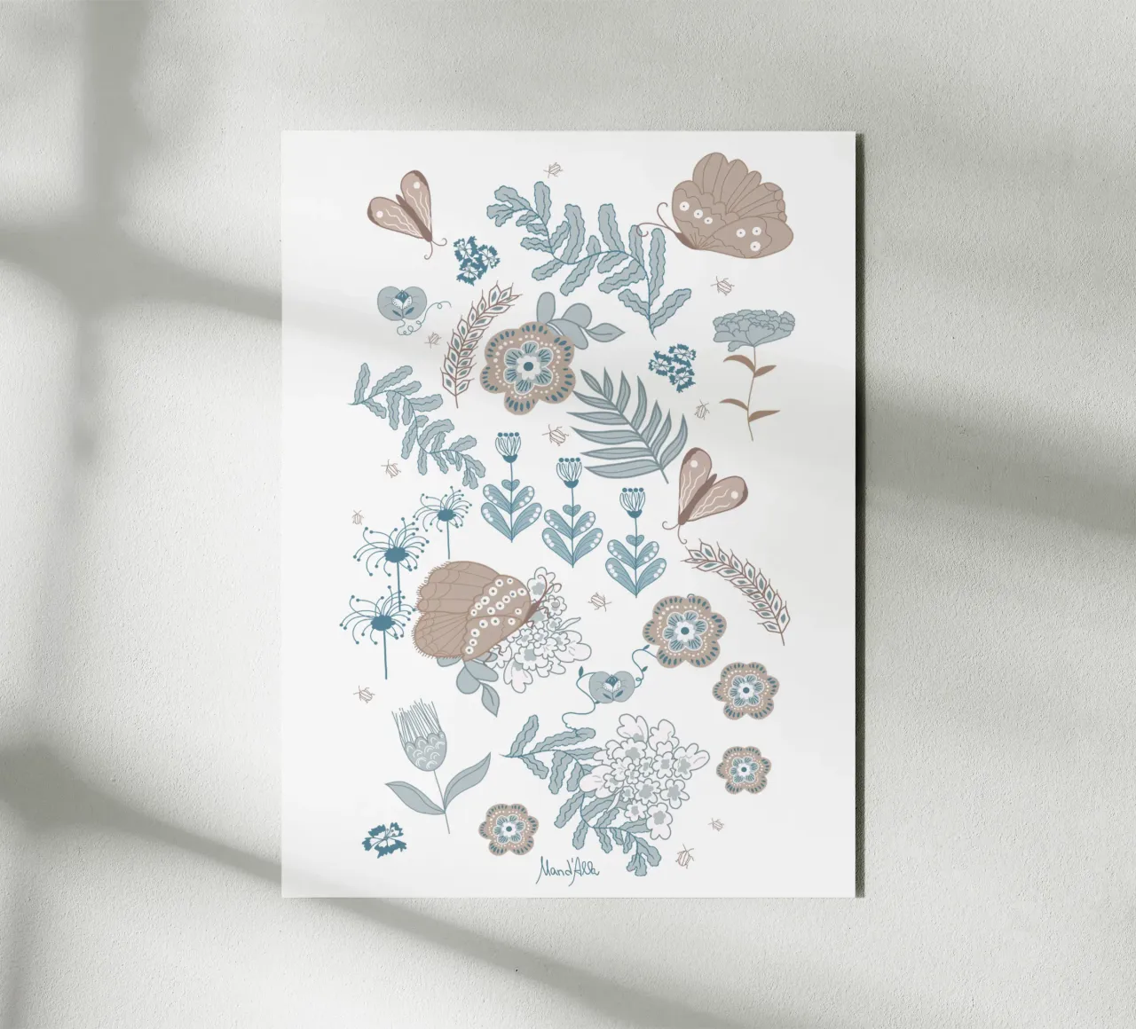 Busy life in the fields alluminio dibond da Mandalla Pattern