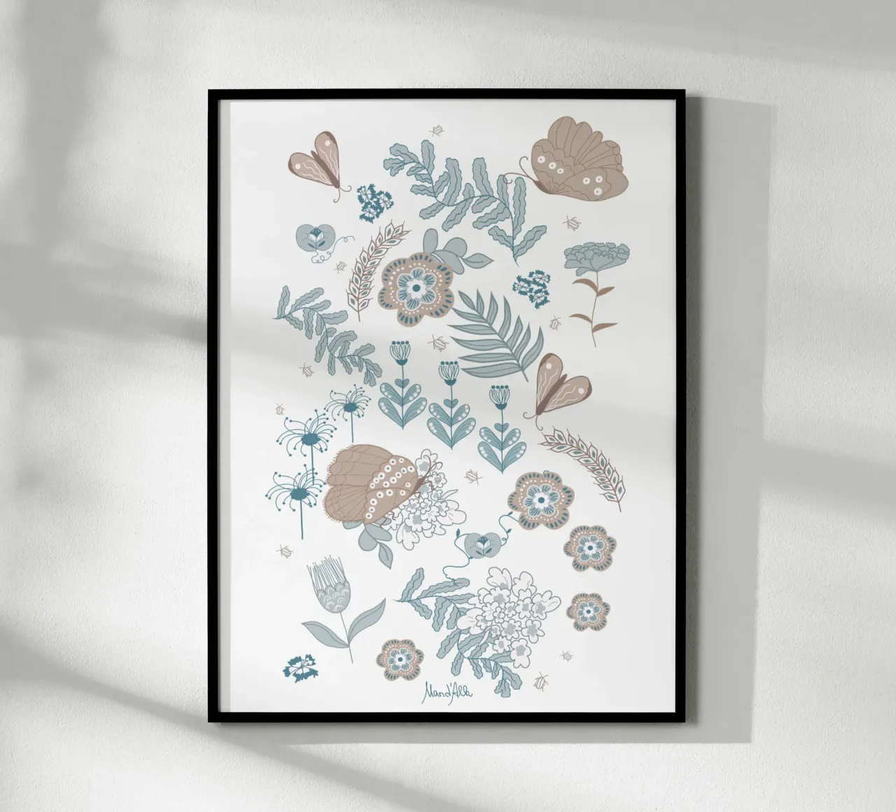 Busy life in the fields carta hahnemühle da Mandalla Pattern