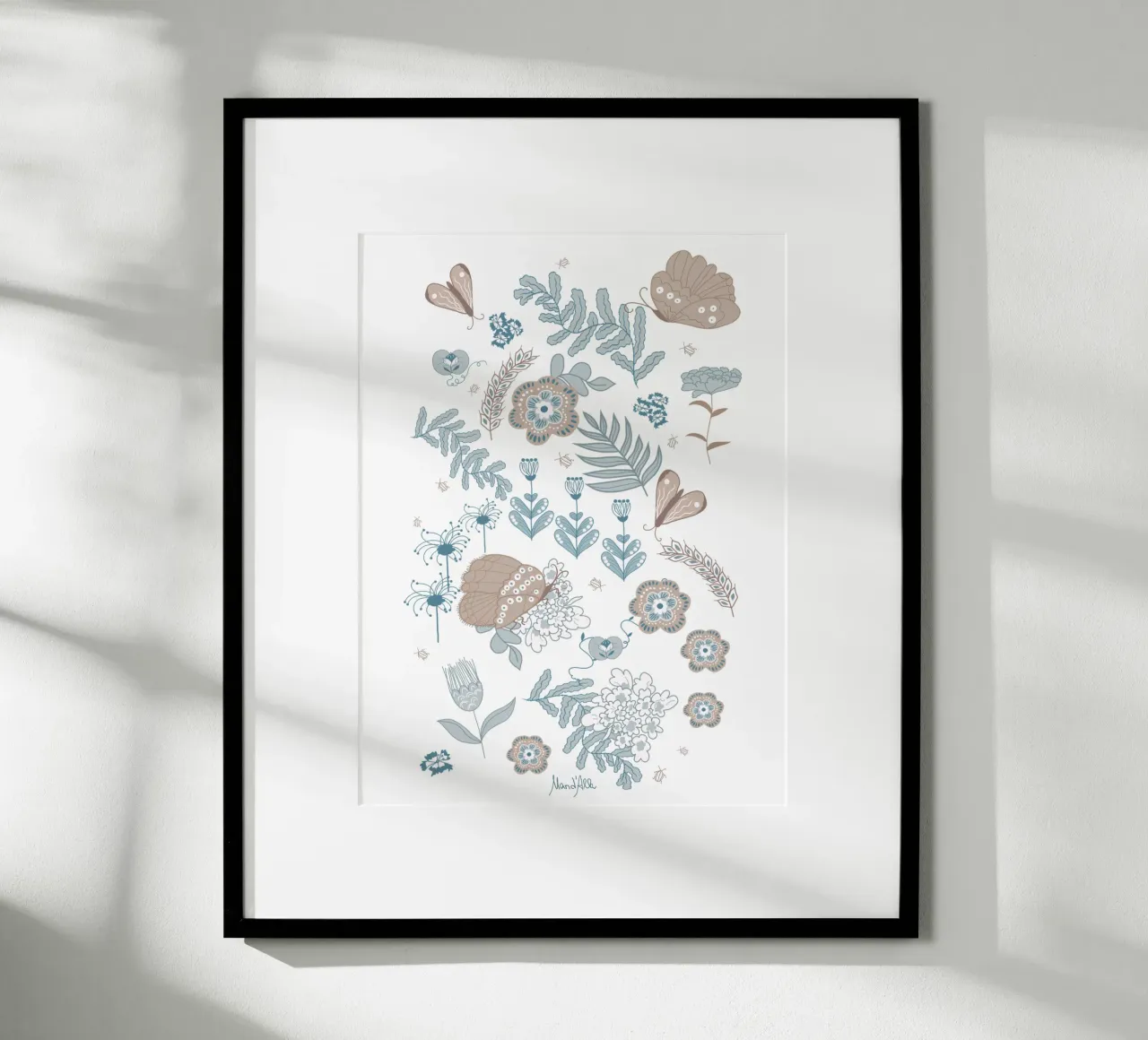 Busy life in the fields carta hahnemühle da Mandalla Pattern