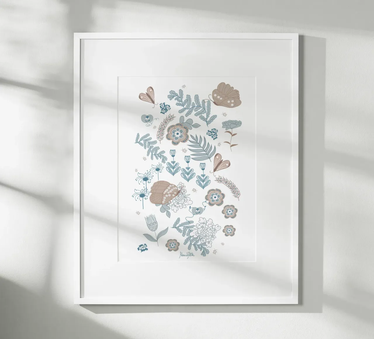 Busy life in the fields carta hahnemühle da Mandalla Pattern