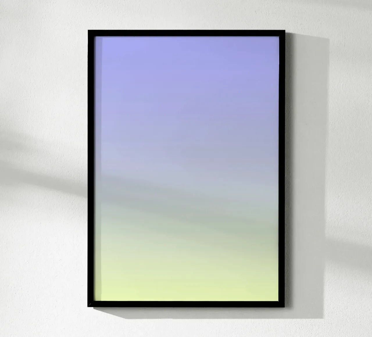 Lavender sky gradient art poster with plastic frame by Paigaam Studio